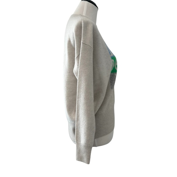Label & Thread Stone Cream Cashmere Sweater with Love Peace Hope Design - Picture 5 of 11